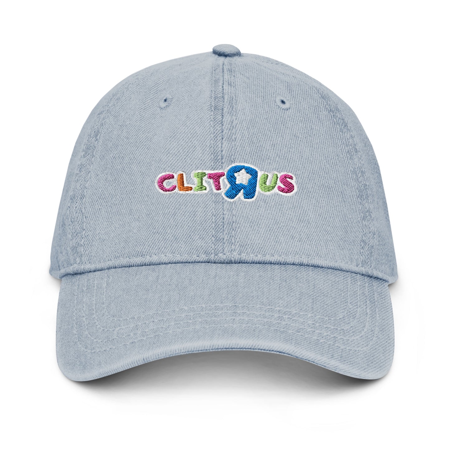 "Clit R Us" Denim Hat - DripDrip Apparel