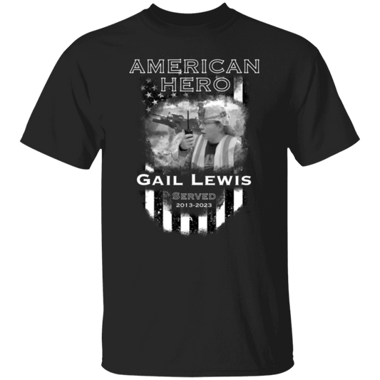 "Gail Lewis American Hero" Shirt - Black